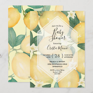 Invitaciones a bañador de limón y vegetación