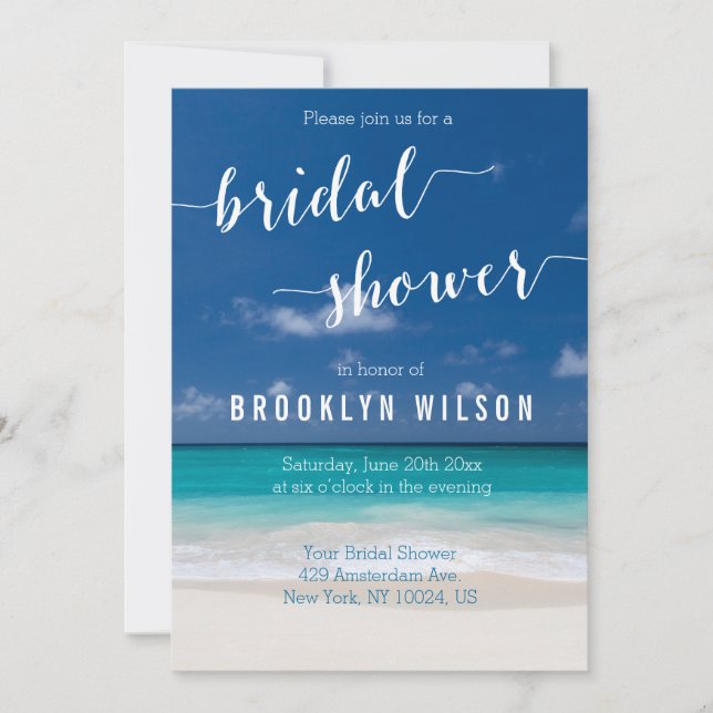 Invitaciones a bañador de novias en playa de calig (Anverso)