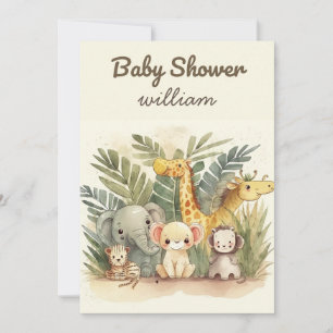 Invitaciones a bañador de Safari Jungle