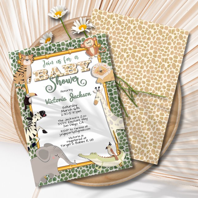 Invitaciones a bañador de Safari Jungle (Subido por el creador)