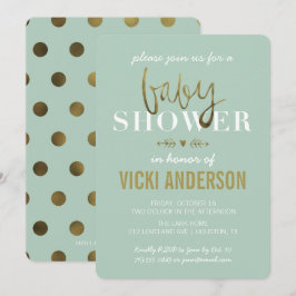 Invitaciones a bañador moderno Glam Faux Gold