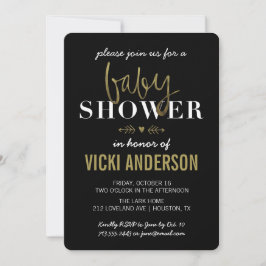 Invitaciones a bañador moderno Glam Faux Gold
