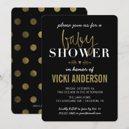 Invitaciones a bañador moderno Glam Faux Gold