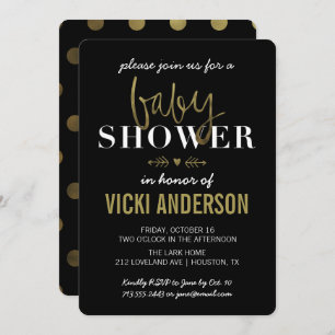 Invitaciones a bañador moderno Glam Faux Gold