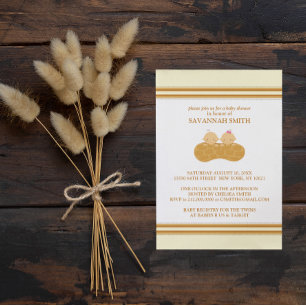 Invitaciones a bañador para gemelos