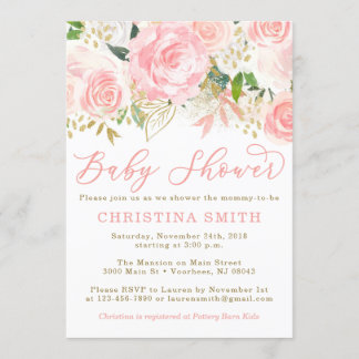 Invitaciones a bañador rosa y dorado