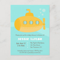 Invitaciones a bañador submarino submarino lindo