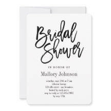 Invitaciones a bañarse en duchas de novias