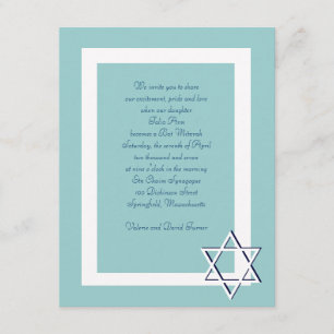 Invitaciones a Bar/Bat Mitzvah