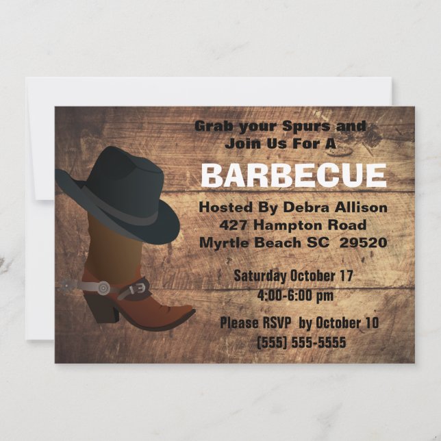 Invitaciones a barbacoa (Anverso)