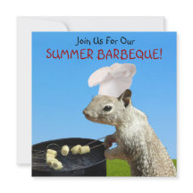 Invitaciones a barbacoa de ardilla