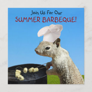 Invitaciones a barbacoa de ardilla