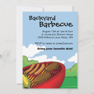 Invitaciones a barbacoa de patio trasero