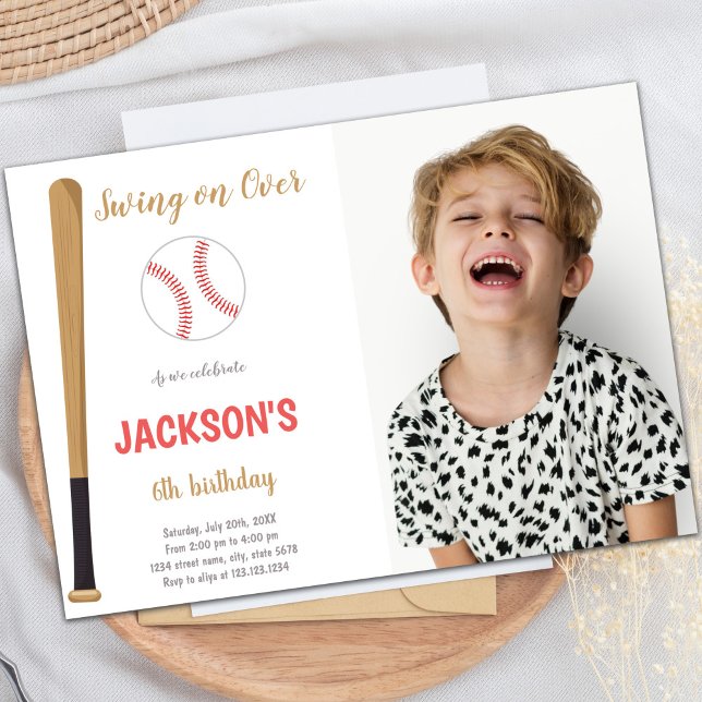Invitaciones a Baseballs con foto (Baseballs Invitations with photo)