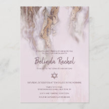 Invitaciones a Bat Mitzvah| Oro Rosa