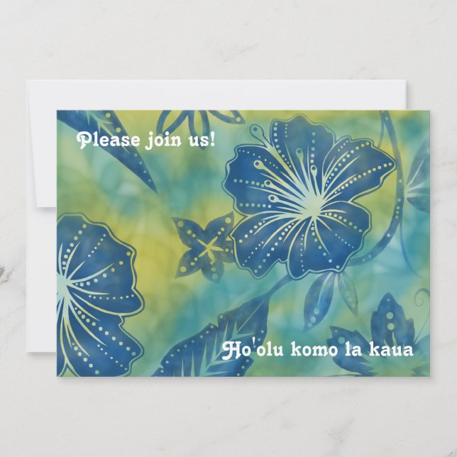 Invitaciones a Batik Luau, una vieja balinesa (Anverso)