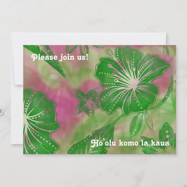 Invitaciones a Batik Luau, una vieja balinesa (Anverso)