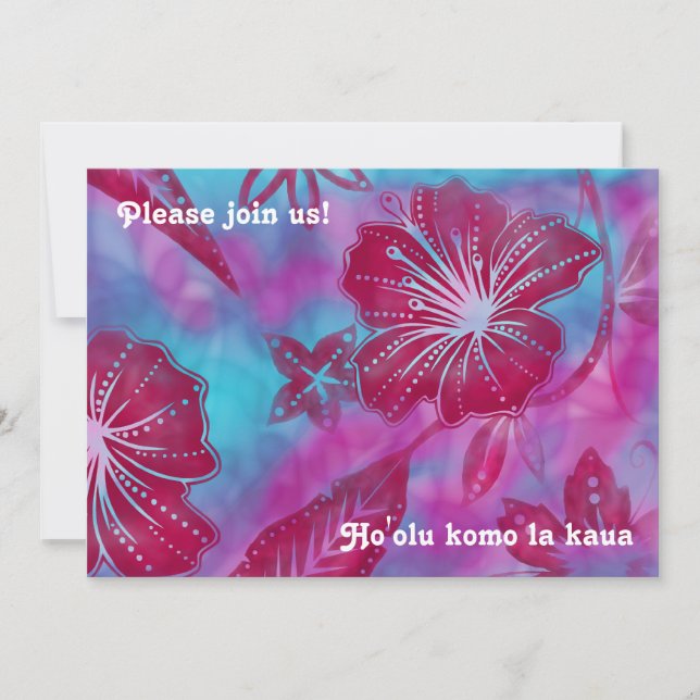 Invitaciones a Batik Luau, una vieja balinesa (Anverso)