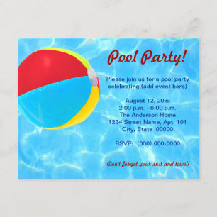 Invitaciones a Beach Ball