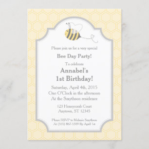 Invitaciones a Bee Fiesta Bumble Honeycomb