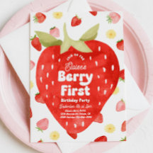 Invitaciones a Berry First Birthday
