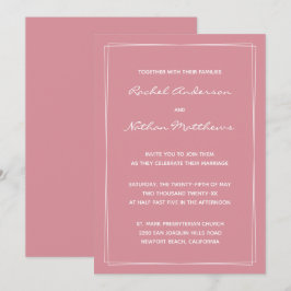 Invitaciones a boda Minimalista de Rosa de Haciend