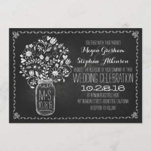 invitaciones a bodas a bordo de pizarra de masón f