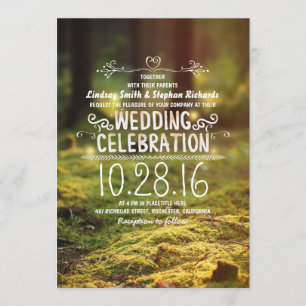 invitaciones a bodas al aire libre rústicas en bos