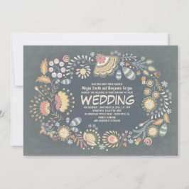 Invitaciones a bodas botánicas rústicas florales