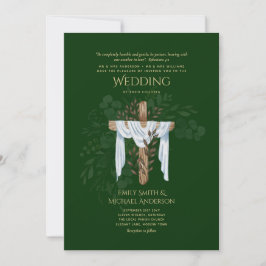 Invitaciones a bodas católicas cristianas elegante