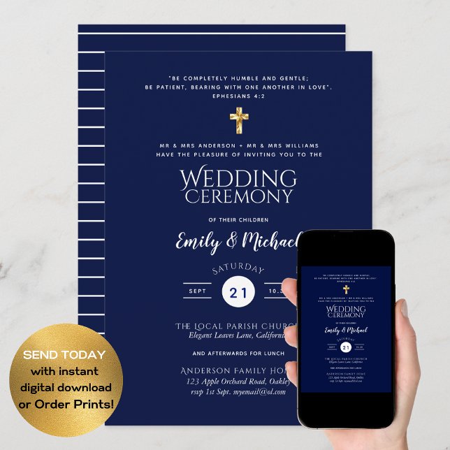 Invitaciones a bodas católicas - Nombres de padres (Subido por el creador)
