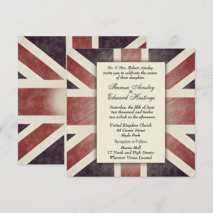 Invitaciones a bodas con la bandera británica