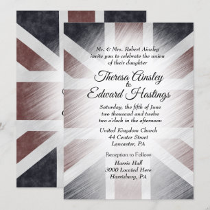 Invitaciones a bodas con la bandera británica