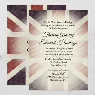 Invitaciones a bodas con la bandera británica