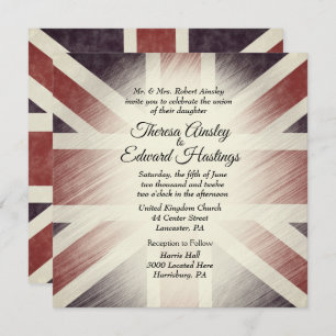Invitaciones a bodas con la bandera británica