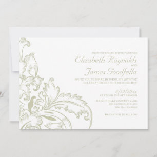 Invitaciones a bodas con marfil florecen