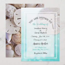 Invitaciones a bodas con temas de la playa del Dól