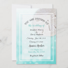 Invitaciones a bodas con temas de la playa del Dól