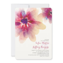 invitaciones a bodas de acuarela floral