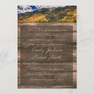 Invitaciones a bodas de árboles frutales y caídas 