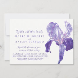 Invitaciones a bodas de arte botánico Iris ultra v