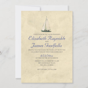 Invitaciones a bodas de barcos antiguos