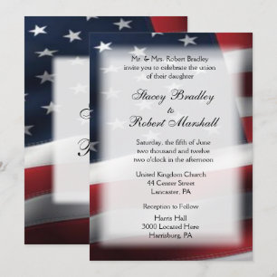 Invitaciones a bodas de Boda militar de 5" x 7"