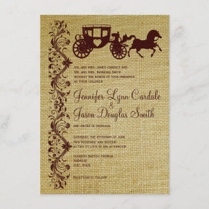 Invitaciones a bodas de bodas de caballos y de tra