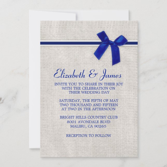 Invitaciones a bodas de bodas rusticas de la Marin (Anverso)