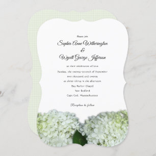 Invitaciones a bodas de borde floral de Hydrangea 