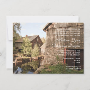 Invitaciones a bodas de casamiento de granero rúst