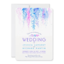 Invitaciones a bodas de color azul violeta