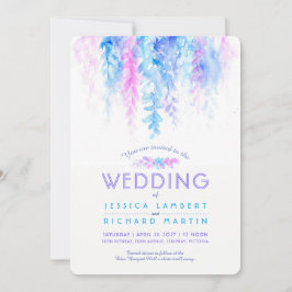 Invitaciones a bodas de color azul violeta