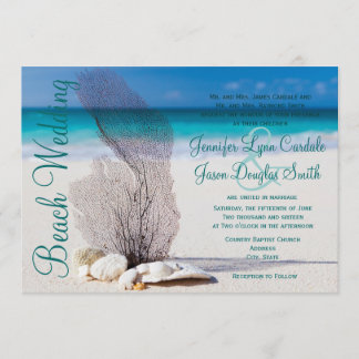 Invitaciones a bodas de destino de cascos de playa